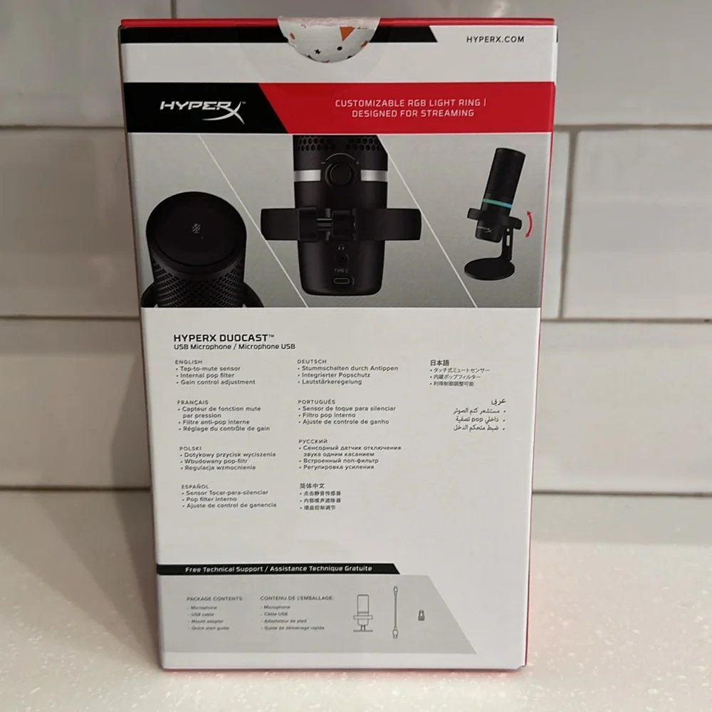 HyperX Duocast Streaming USB Microphone New in box